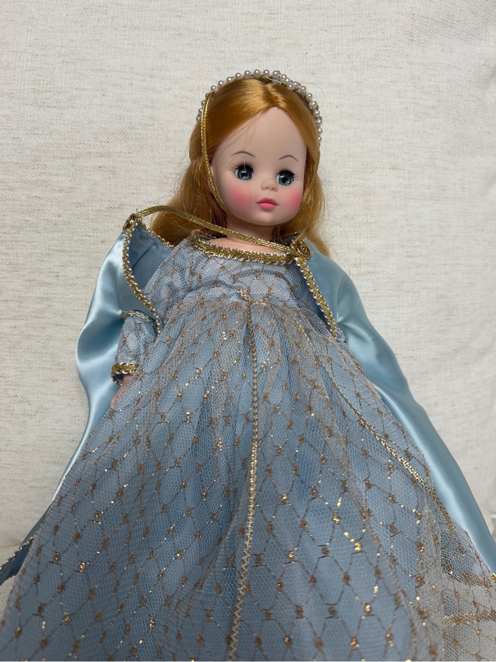 Madame Alexander Pale Blue and Gold Trim Princess Doll